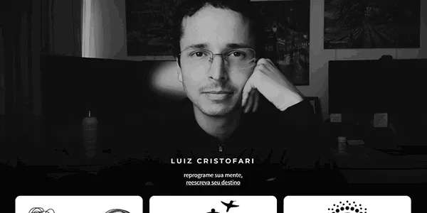 Página inicial do site Luiz Cristofari